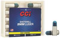 CCI 3790 Pest Control Shotshell 9mm Luger 64 gr 1450 fps Shotshell #12 Shot 10 Bx/20 Cs